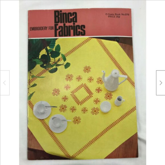 Vtg Embroidery for Binca Fabrics Coats Book #976 Cross Stitch Home Decor 1965 - Picture 1 of 4